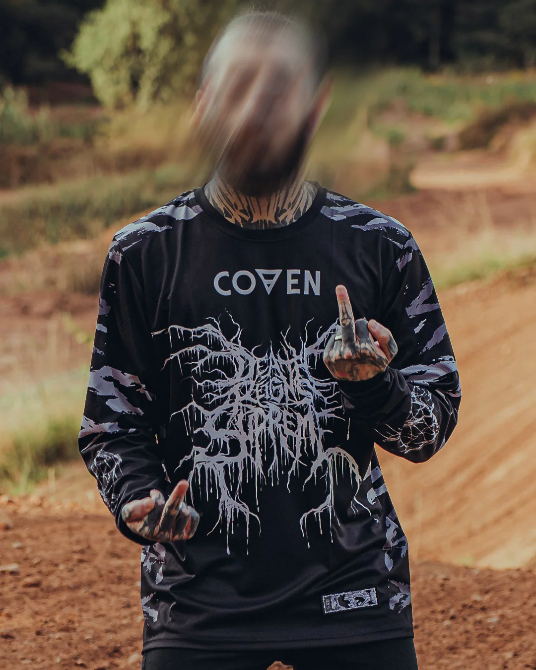 Coven - Motocross Jersey - Tigerstripe black'n'white - Kuro Kabuto Edition - Image 15