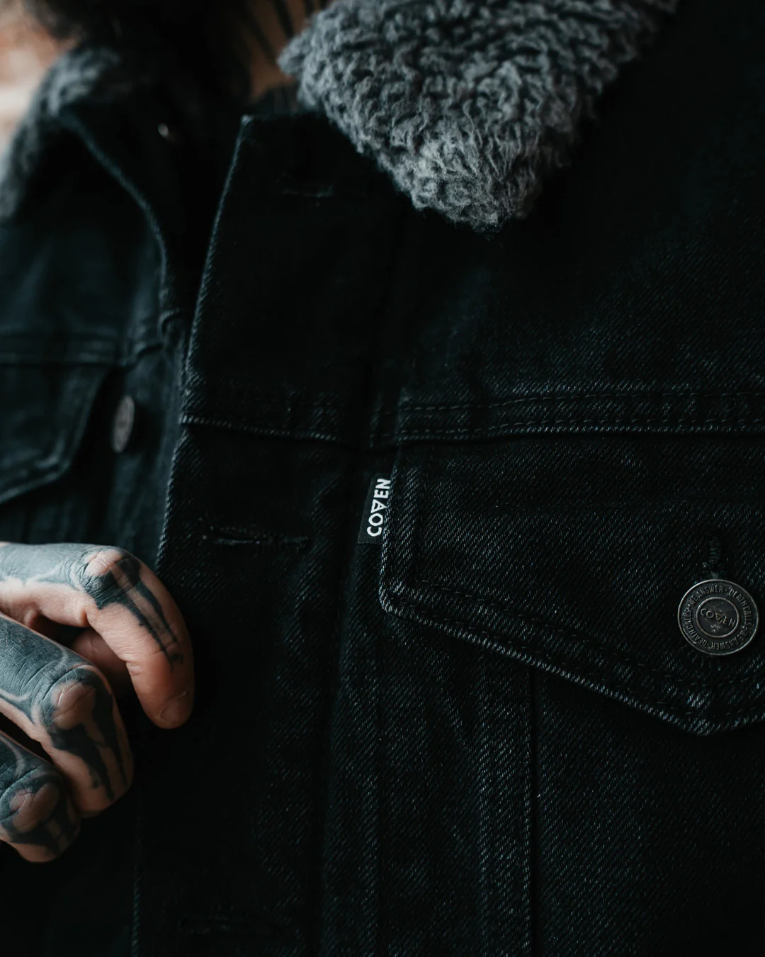 Coven - Winter Trucker Jacket - Wormshell of Black Winter - Image 26