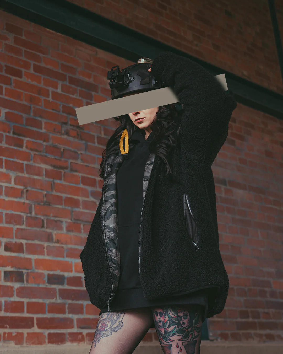 The Sherpie - Woobie / Sherpa Hybrid Jacket - tigerstripe black / black - Image 13