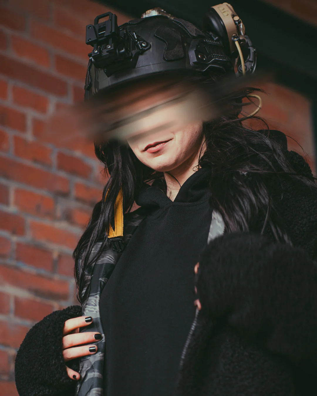 The Sherpie - Woobie / Sherpa Hybrid Jacket - tigerstripe black / black - Image 6