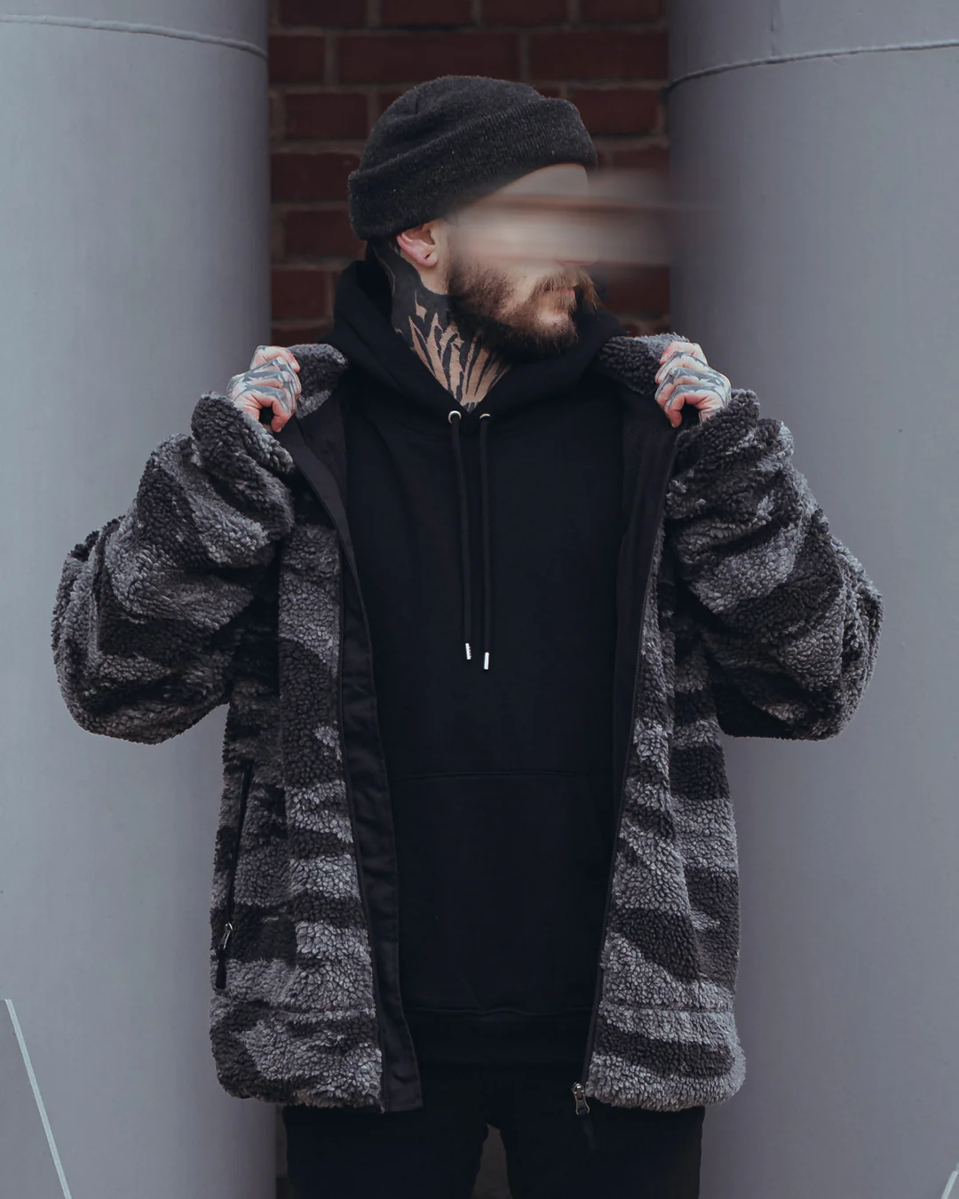 The Snugg - Sherpa Jacket - Tigerstripe Black - Image 5