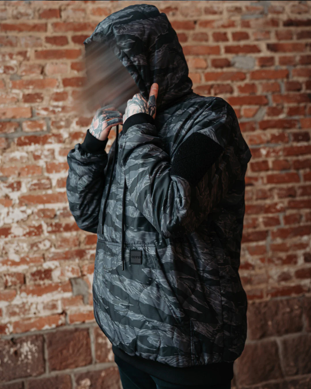 Woobie Hoodie V2.0 - Tigerstripe black / Aeon - Image 21